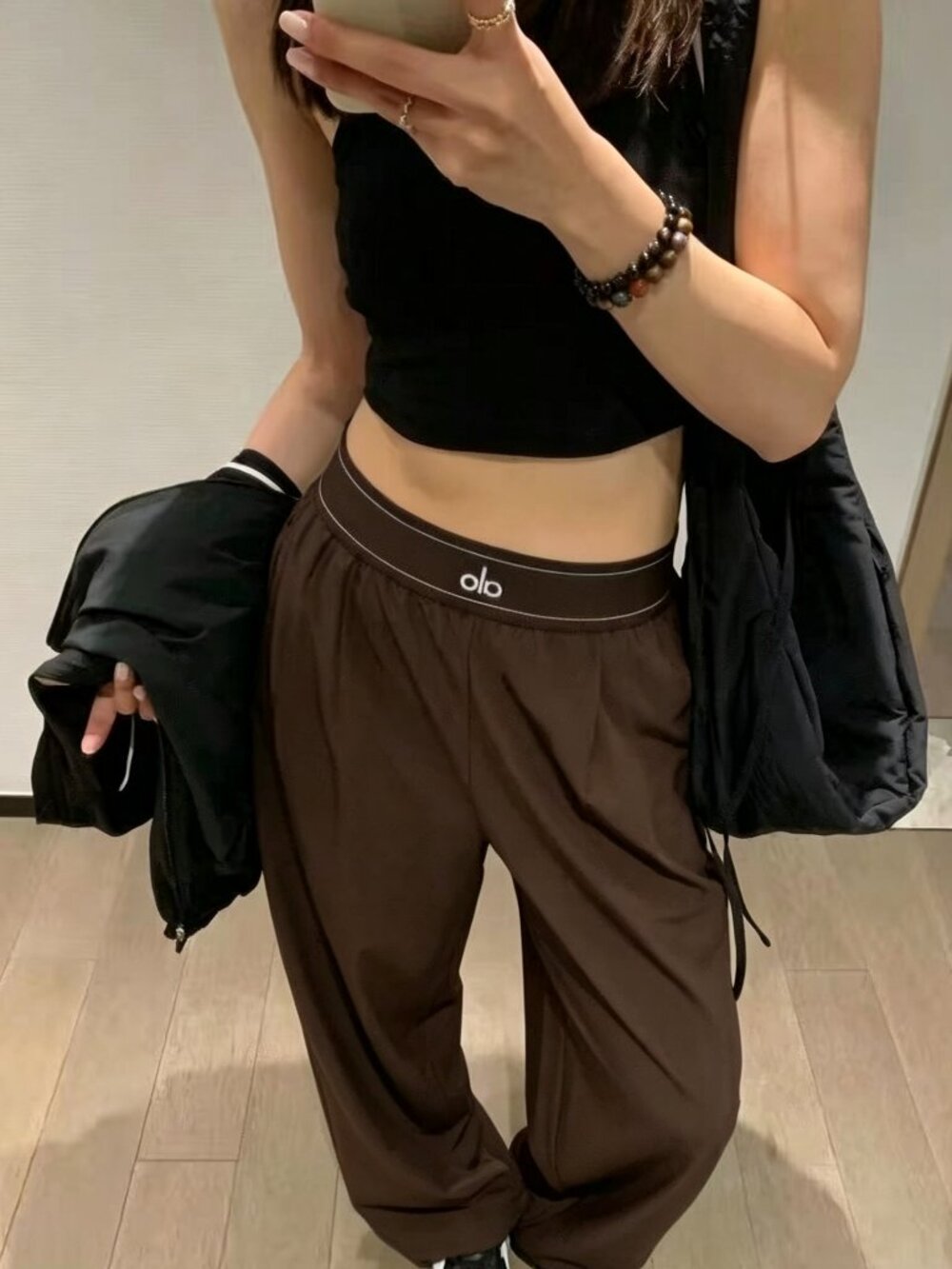 🏈ALO Yoga Suit Up Trouser Coffee Brown (Regular)🎻slim‑tailored